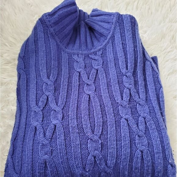 Karen Scott Pullover Crewneck Sweater Royal Blue Size L - Picture 3 of 11